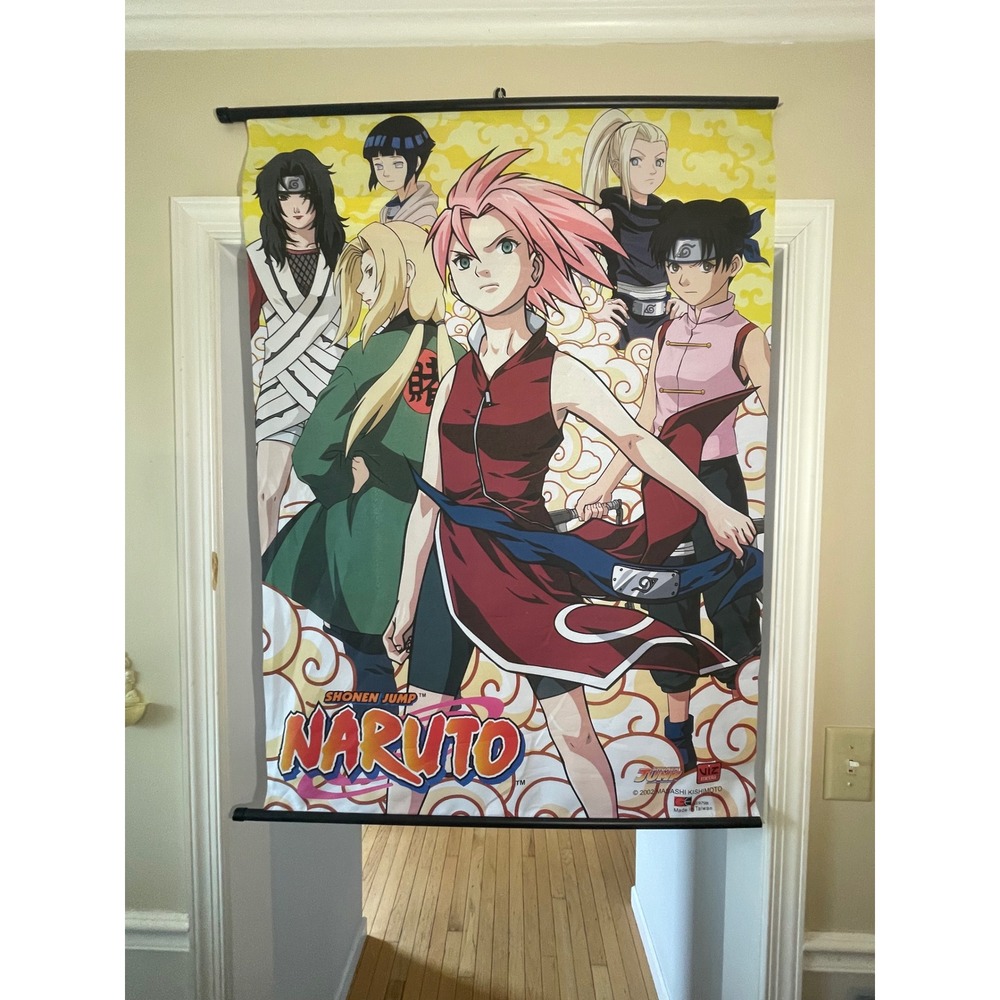 Vintage Naruto Wall Scroll Shonen Jump Anime Poster Sakura Tsunade Hinata GE9798